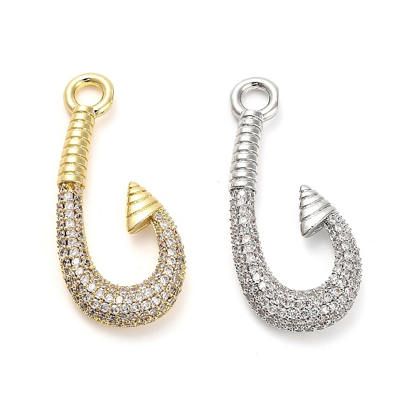 Латунные микро проложить кубического циркония подвески, подвески-крючки, стойки покрытие, долговечный, без свинца и без кадмия