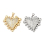 Латунные микро проложить кубического циркония подвески, без кадмия и без свинца, сердце прелести