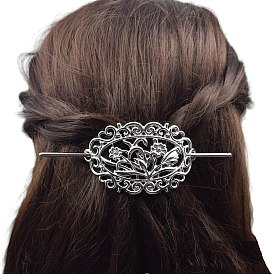 Металлические палочки для волос, аксессуары для волос для женщин и девочек, цветок