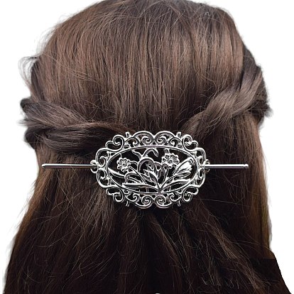 Металлические палочки для волос, аксессуары для волос для женщин и девочек, цветок