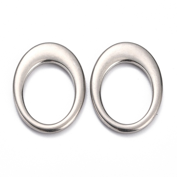 304 Stainless Steel Linking Ring, Oval