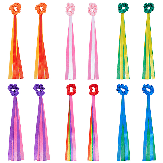 12Pcs 6 Colors Polyester Wrist Sash, Wrist Corsage, Flower