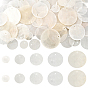 100шт 5 стили натуральные подвески из ракушек капиз, плоские круглые/дисковые подвески