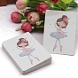100Pcs Ballet Dancer Paper Jewelry Display Cards for Necklaces Storage, Rectangle
