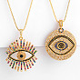 Evil Eye Pendant Necklace with Micro Inlaid Zirconia - European and American Style