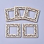 Poplar Wood Linking Rings, Laser Cut Wood Shapes, Square