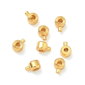 Зажимные бусины из латуни, колонка, долговечный, без свинца и без кадмия, стойки покрытие