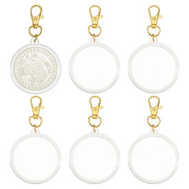 6 шт. памятные монеты, акриловые подвески, украшения, со сплавочной фурнитурой, для коллекции монет