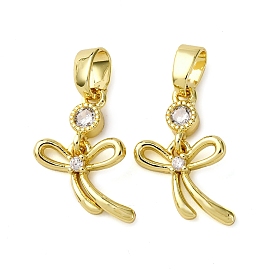 Латунные микро проложить кубического циркония подвески, бантом прелести
