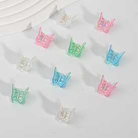 Colorful Butterfly Hair Claw Clips Set for Women, Mini and Cute Back Head Hairpins for Hairstyling