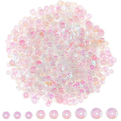 3 стили украшения аксессуары, пластиковые пайетки / блестки из пвх, плоско-круглые