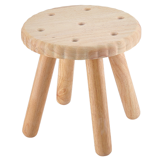 Tabouret en bois à biscuits