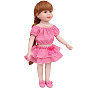 Grid Pattern Cloth Doll Dress Suit, Doll Clothes Outfits, Fit for 18 inch American Girl Dolls