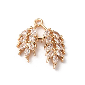 Латунные подвески, со стеклом, лист