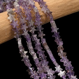 Природный аметист нитей бисера, звезда
