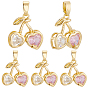 10подвески из латуни с микропаве из кубического циркония, вишня