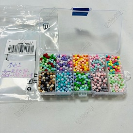 60 g 10 colores cuentas acrílicas opacas, rondo