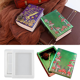 DIY Book Shape Storage Box Silicone Storage Molds, Resin Casting Molds, For UV Resin, Epoxy Resin Jewelry Makin