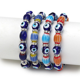 Lampwork Stretch Bracelets, Evil Eye