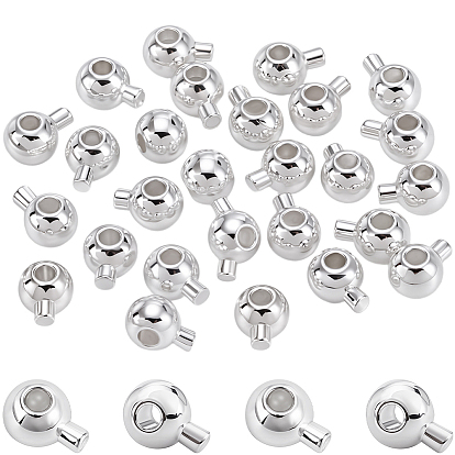 30 шт. латунные обжимные бусины, долговечный, круглые