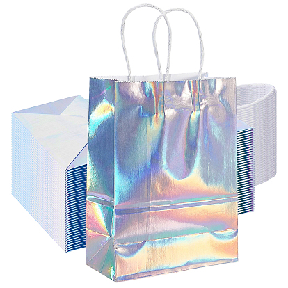 Bolsas de transporte para embalaje de papel láser, bolsas de la compra con asas, Rectángulo