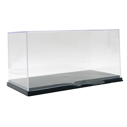 Rectangle Trasparent Acrylic Toys Action Figures Display Boxs, Dustproof Minifigures Display Case with Base