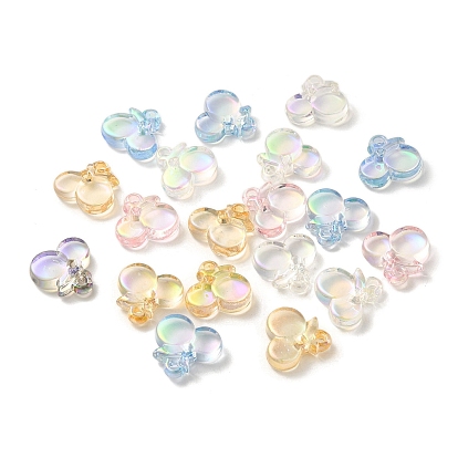 Plating UV Iridescent Acrylic Pendants, Cherry