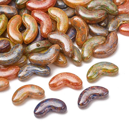 Perles lampwork, perles au chalumeau, faits à la main, lune