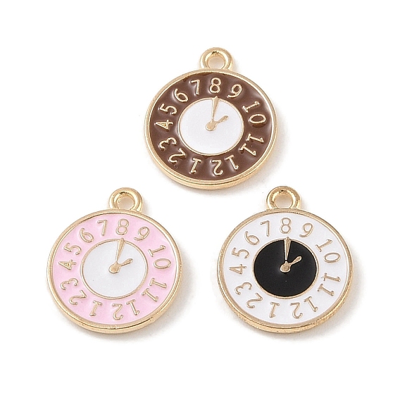 Подвески из эмали и сплава, золотой свет, часы очарование