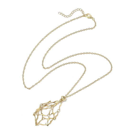 Мешочек для макраме из нержавеющей стали, пустой держатель для камней для изготовления ожерелий