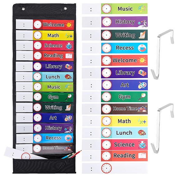 Ежедневник из оксфордской ткани, подвесная сумка для хранения на стене, с бумажным карточным календарем, прямоугольные
