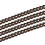 PandaHall Elite Brass Twisted Chains Curb Chains, Unwelded, Nickel Free, Oval, 1.5x1x0.35mm