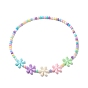 Flowers Opaque Acrylic Stretch Kid Necklaces