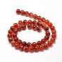 Natural Carnelian Round Bead Strands