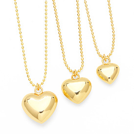 Stereo Light Heart Necklace - European and American Cold Wind Personality Hip-hop Clavicle Chain Female.