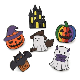 Эмалированные булавки на тему Хэллоуина, Значок из черного сплава для рюкзака для одежды