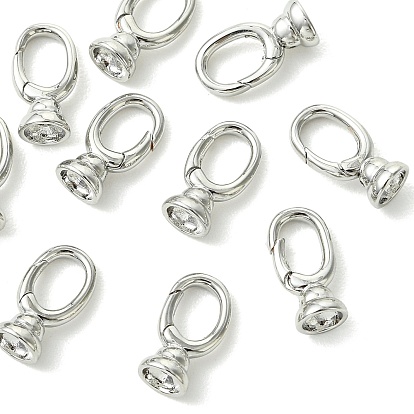 SHEGRACE Brass Fold Over Clasps, Cadmium Free & Lead Free & Nickel Free