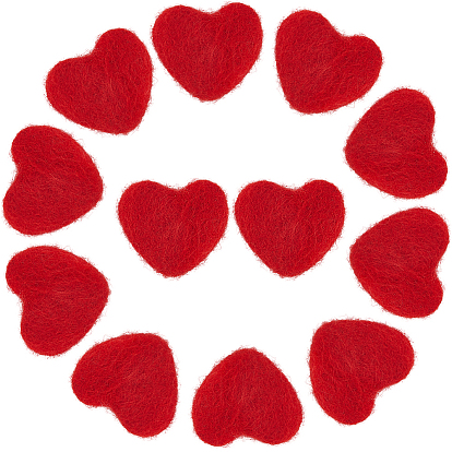 12шт. валяние шерстяных сердечек