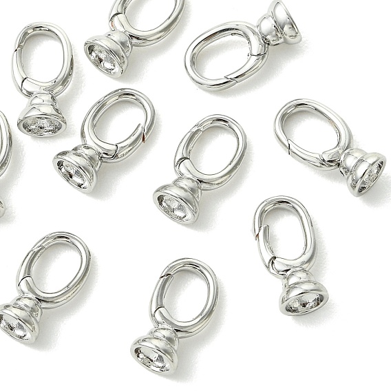 SHEGRACE Brass Fold Over Clasps, Cadmium Free & Lead Free & Nickel Free