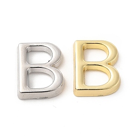Rack Plating Alloy Charms, Cadmium Free & Lead Free, Letter B