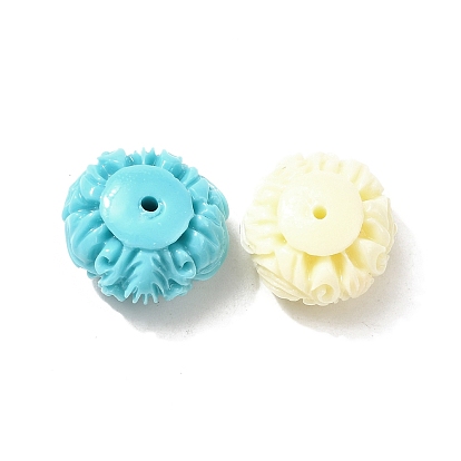 Резные бусины из синтетического коралла, цветок