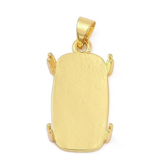 Сеттинги для кулона (кабошонов), латунь , долговечный, стойки покрытие, прямоугольные