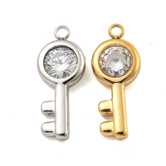 304 подвески из нержавеющей стали, с более прозрачным фианитом, Брелоки для ключей