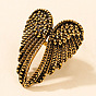 Alloy Chunky Wing Open Cuff Ring for Women