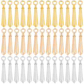 90 pcs 3 couleurs pendentifs en alliage, charmes de cône