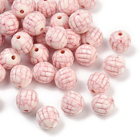 Акриловые бусины имитация бирюзы, черепаха, круглые