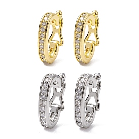 Brass Micro Pave Clear Cubic Zirconia Twister Clasps
