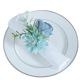 DIY simulation flower napkin ring hotel napkin ring table layout decoration mouth cloth ring