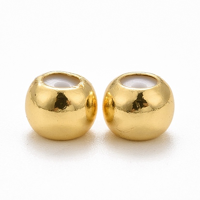 Стойки обшивки латунные бусины, силикон внутри, без кадмия и без свинца, рондель, долговечный