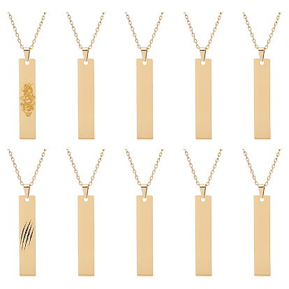 10 шт. 304 прямоугольные кулоны из нержавеющей стали